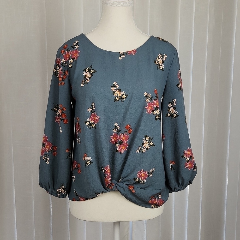 Pink Republic floral blouse xs